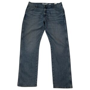 Wrangler Retro Slim Straight Jeans Mens 36x32 Blue Medium Wash Denim 88MWZLV